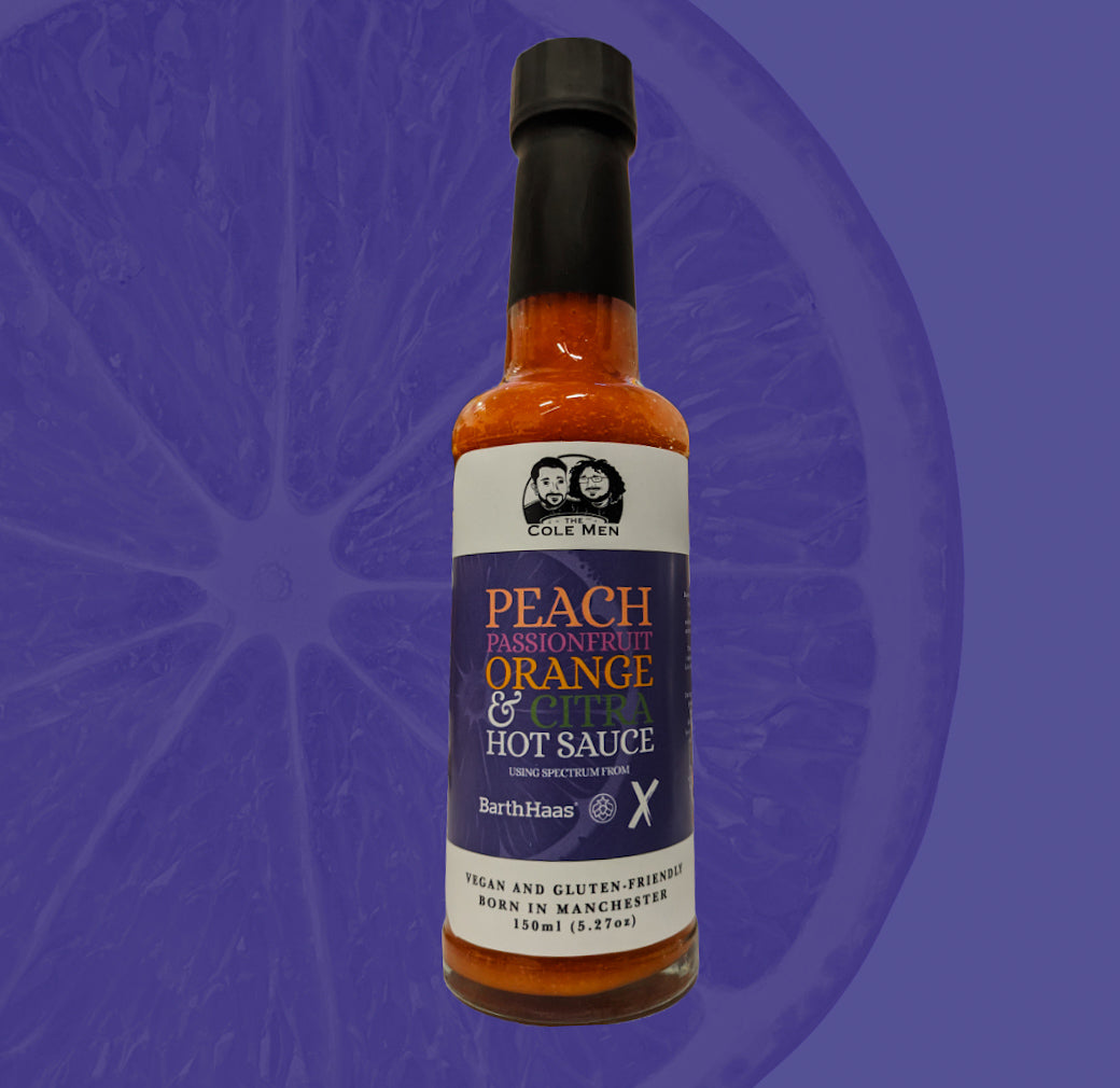 Peach, Passionfruit, Orange & Citra Hot Sauce - The Cole Men & BarthHaas X